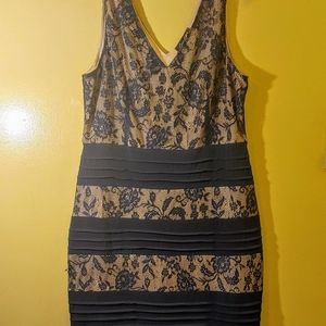 Navy & nude formal gown